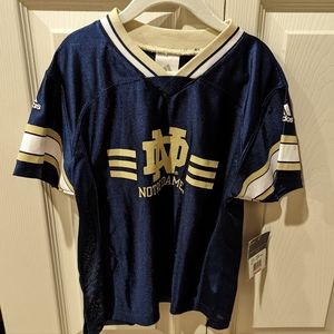 Kids' Size 5-6 Adidas Notre Dame Jersey